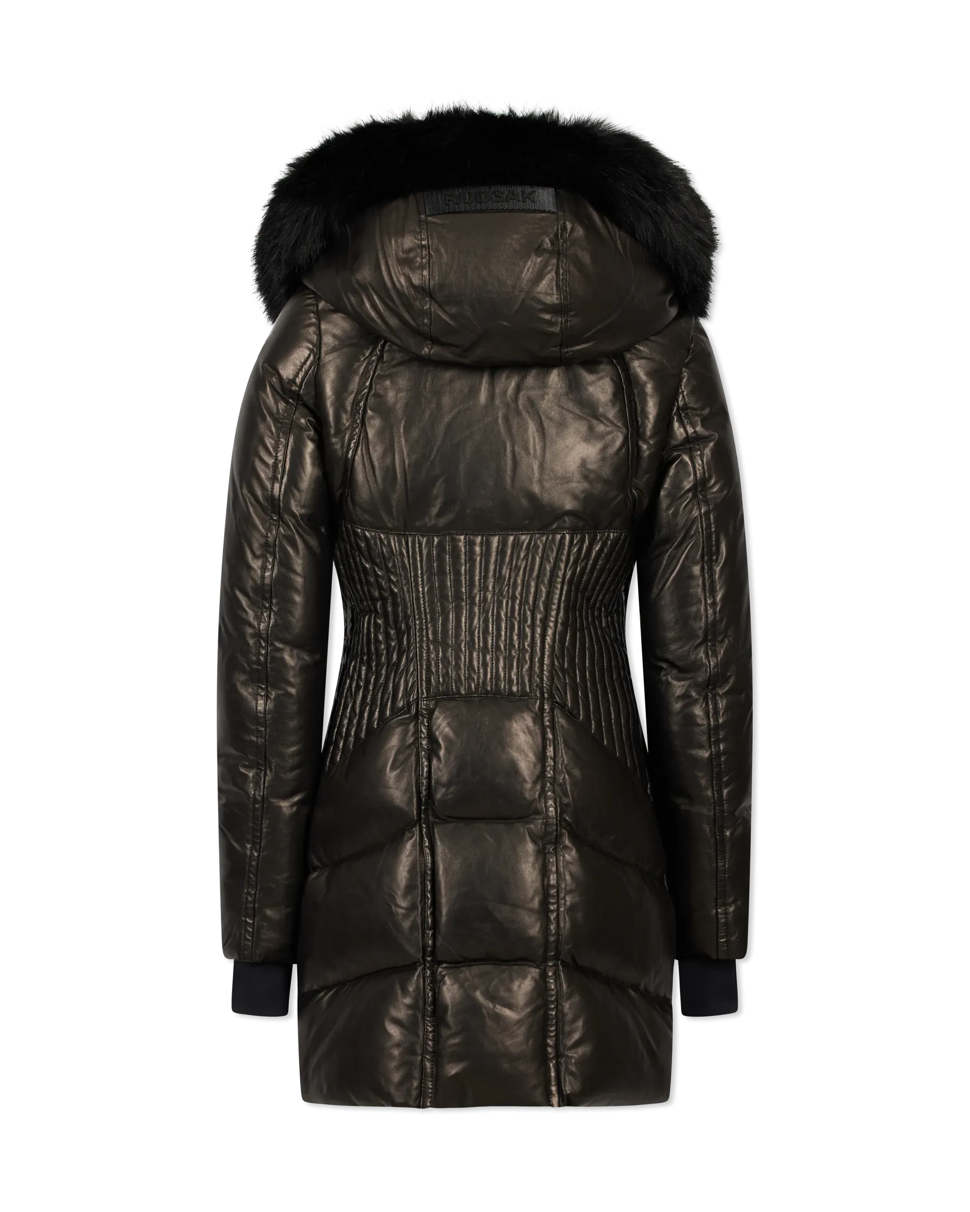 Rudsak Shauna X Leather & Fur Down Puffer