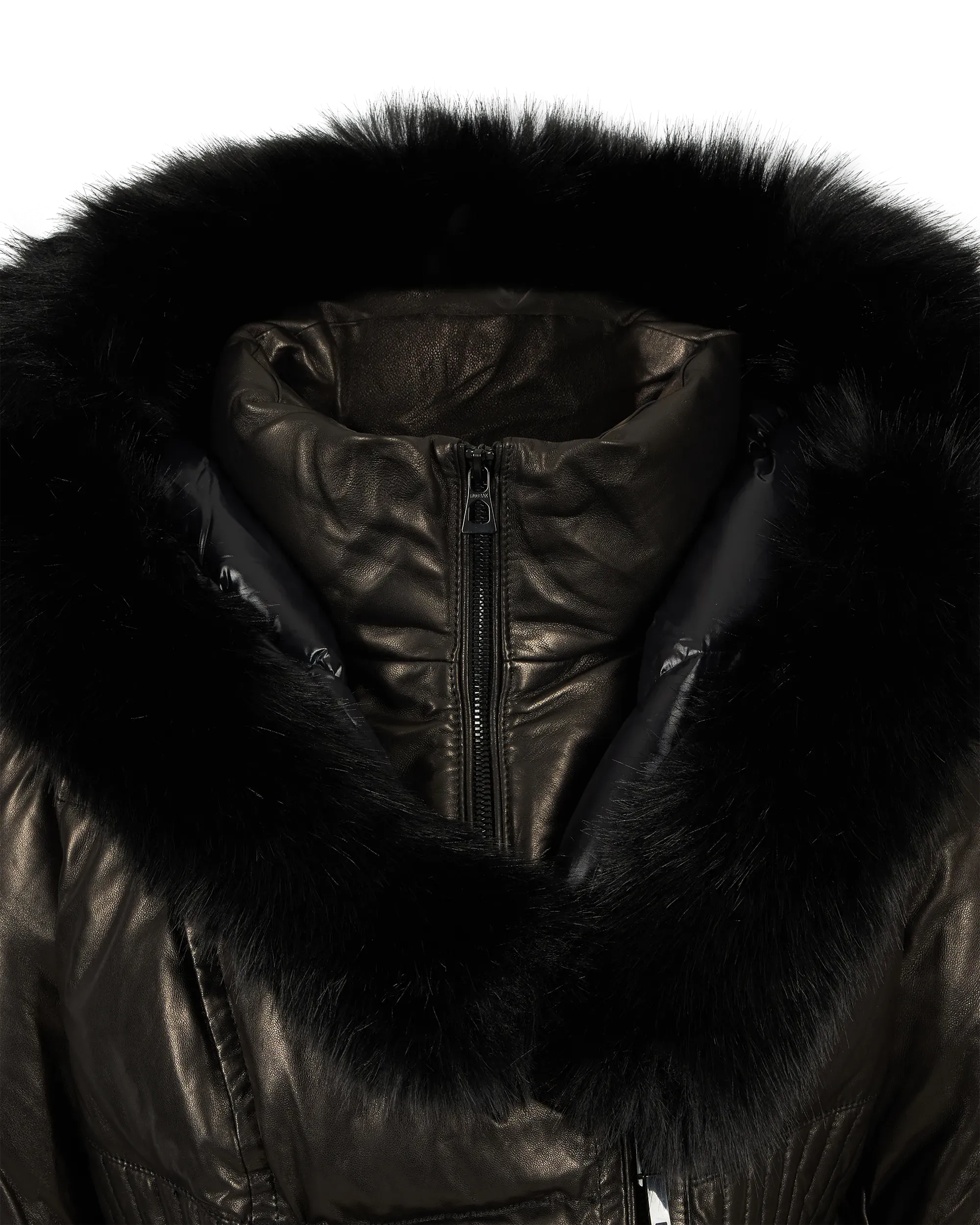 Rudsak Shauna X Leather & Fur Down Puffer