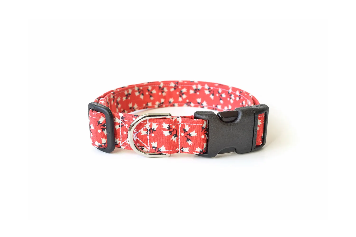 Salmon Pink Floral Dog Collar