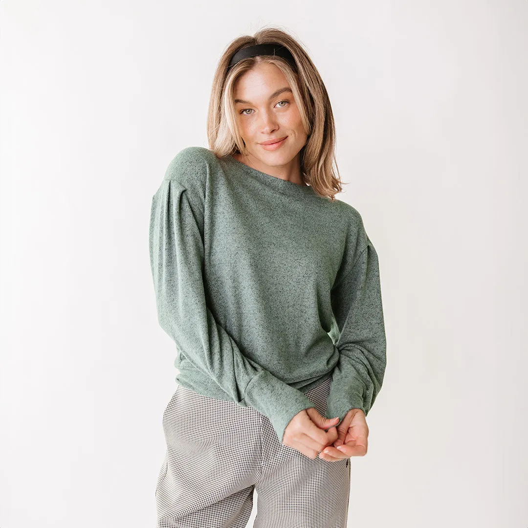 Serena Top, Dusk Green