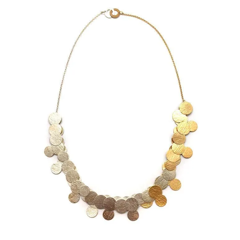 Silver and Gold Vermeil Cluster Necklace