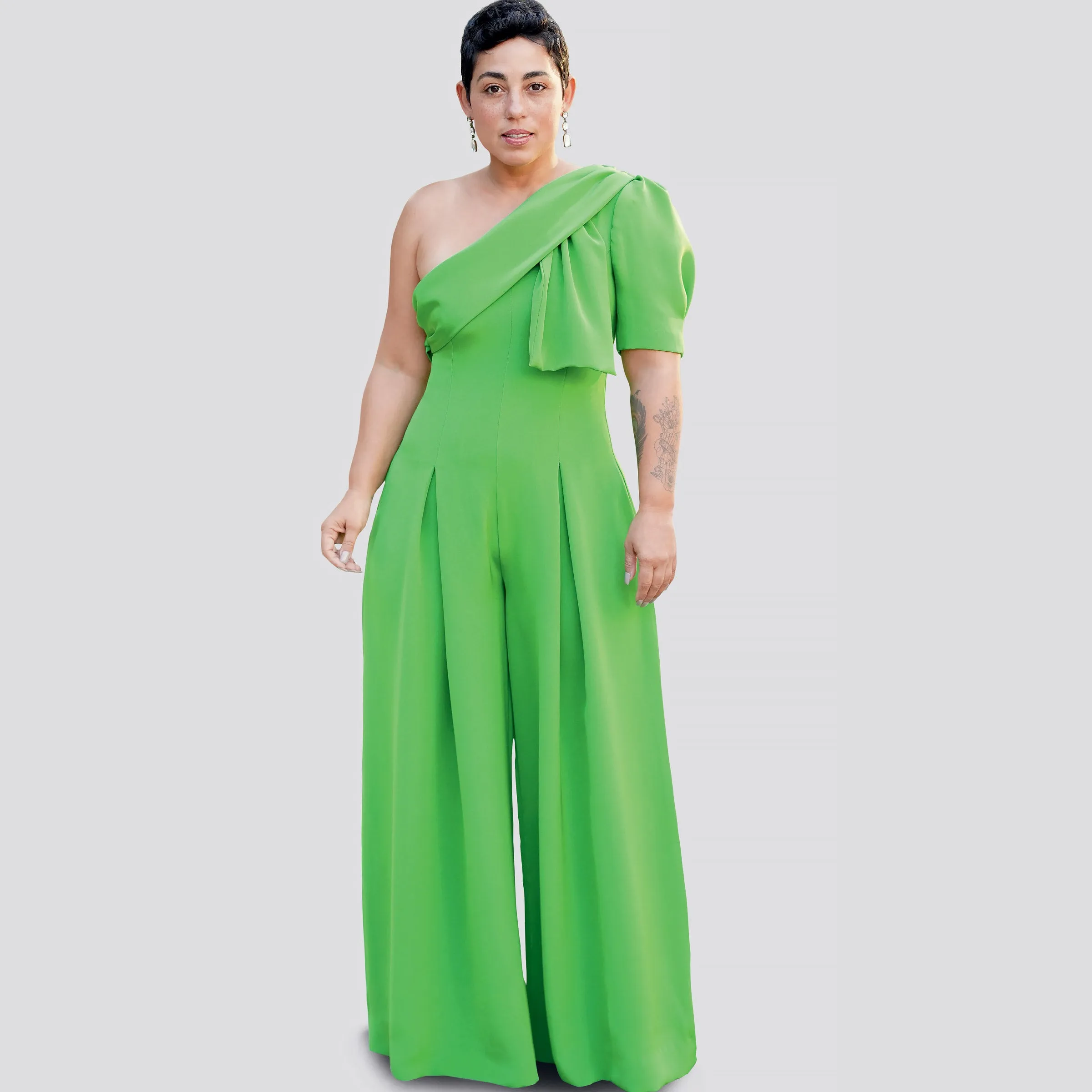 Simplicity Pattern 9142 Misses' Jumpsuit With One Shoulder Drape