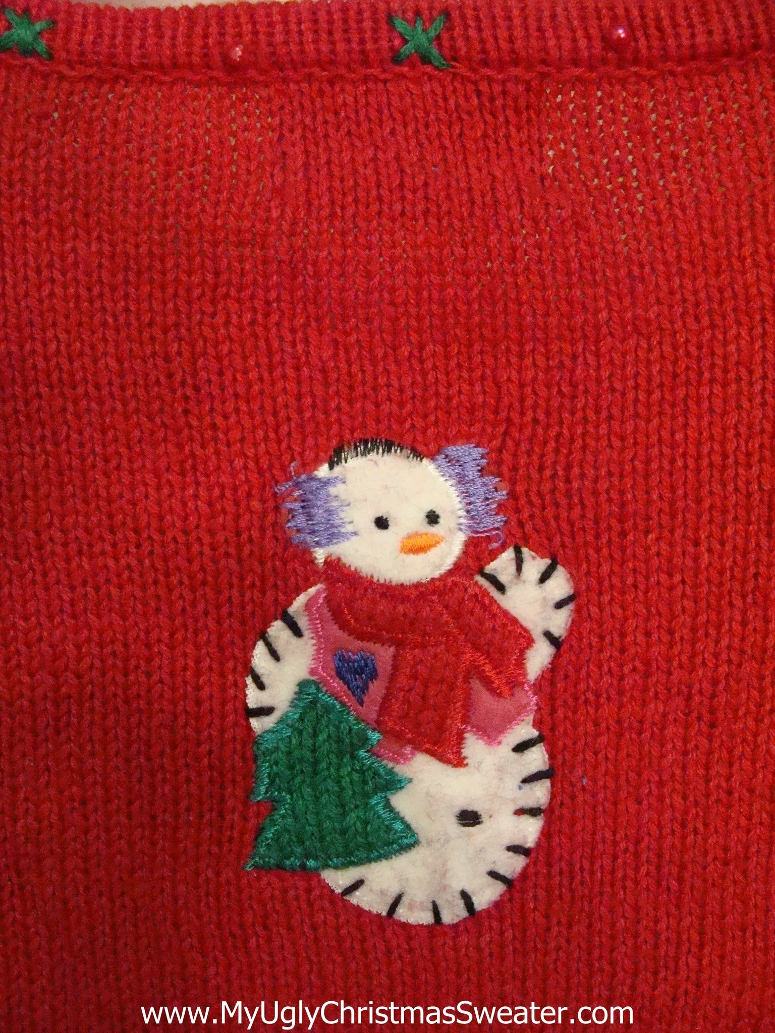 Snowman Closeline Ugly Christmas Sweater Cardigan