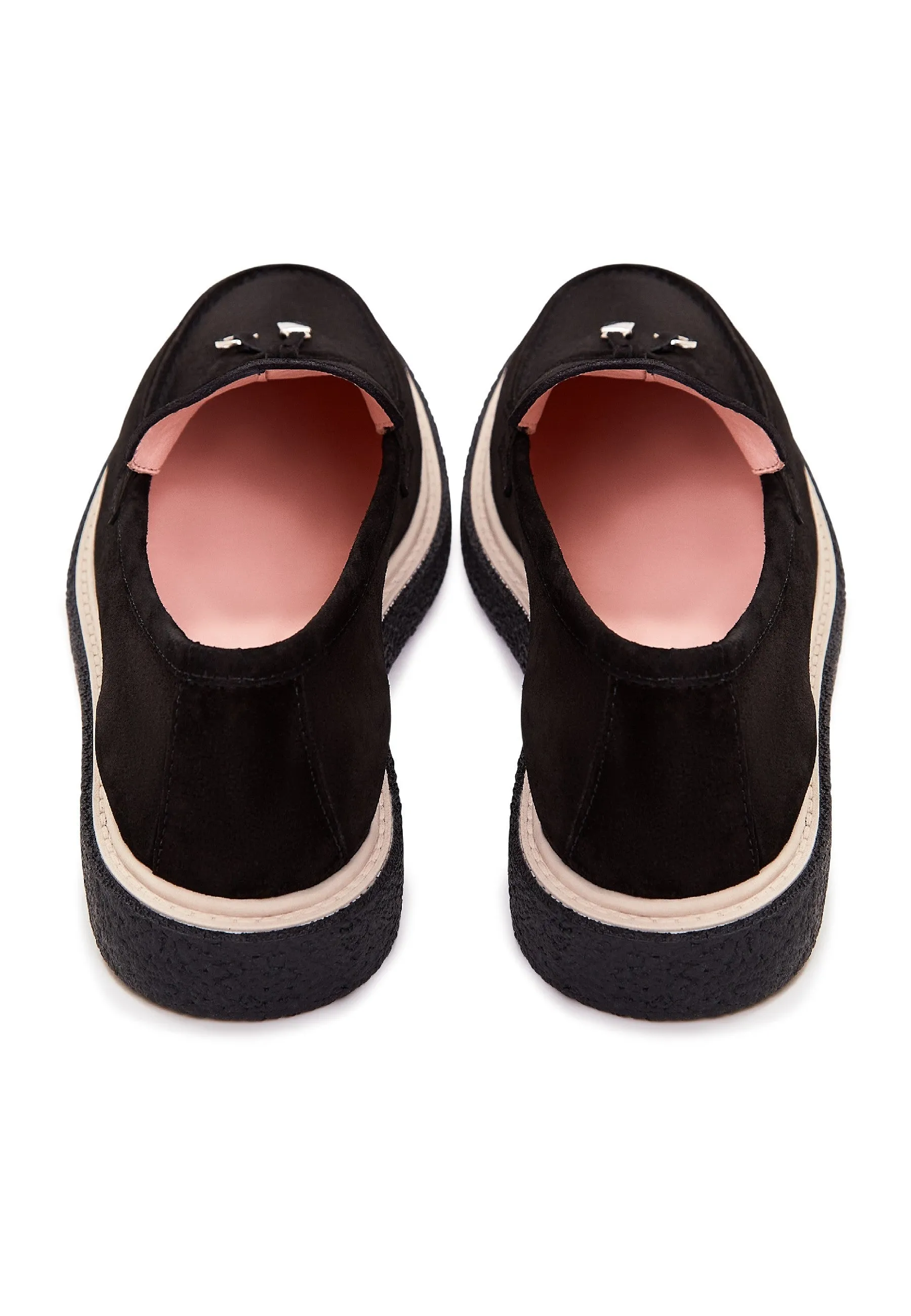 Suede Slip-On Loafers - Black Suede