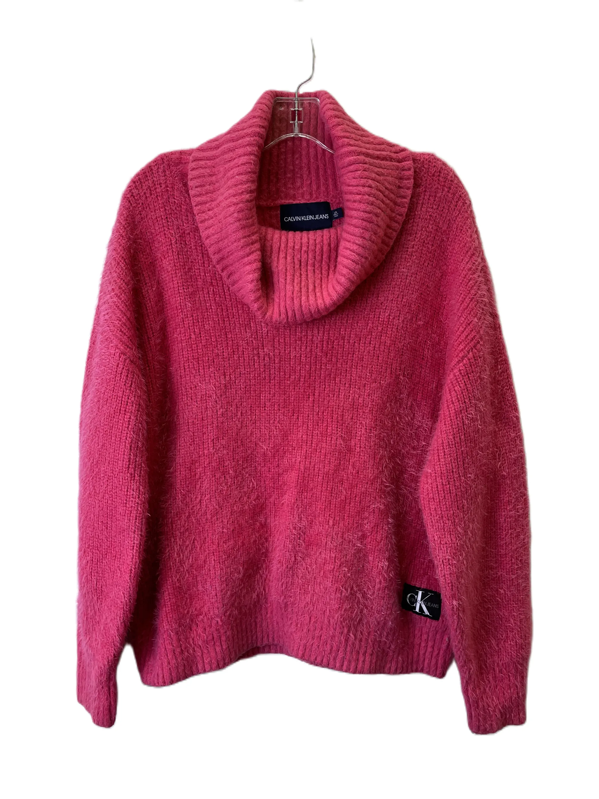 Sweater By Calvin Klein In Pink, Size: L