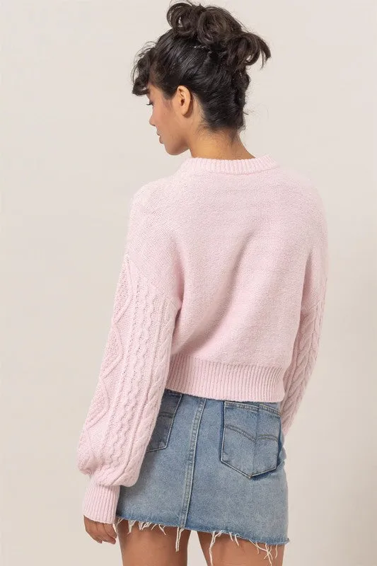 Textured Crop Sweater