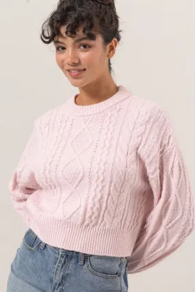 Textured Crop Sweater