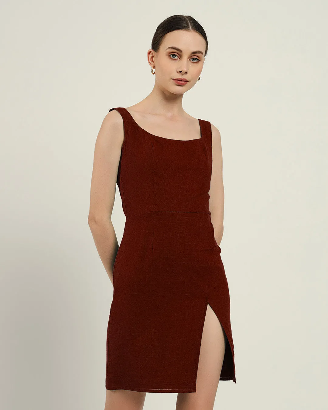 The Cannes Rouge Cotton Dress