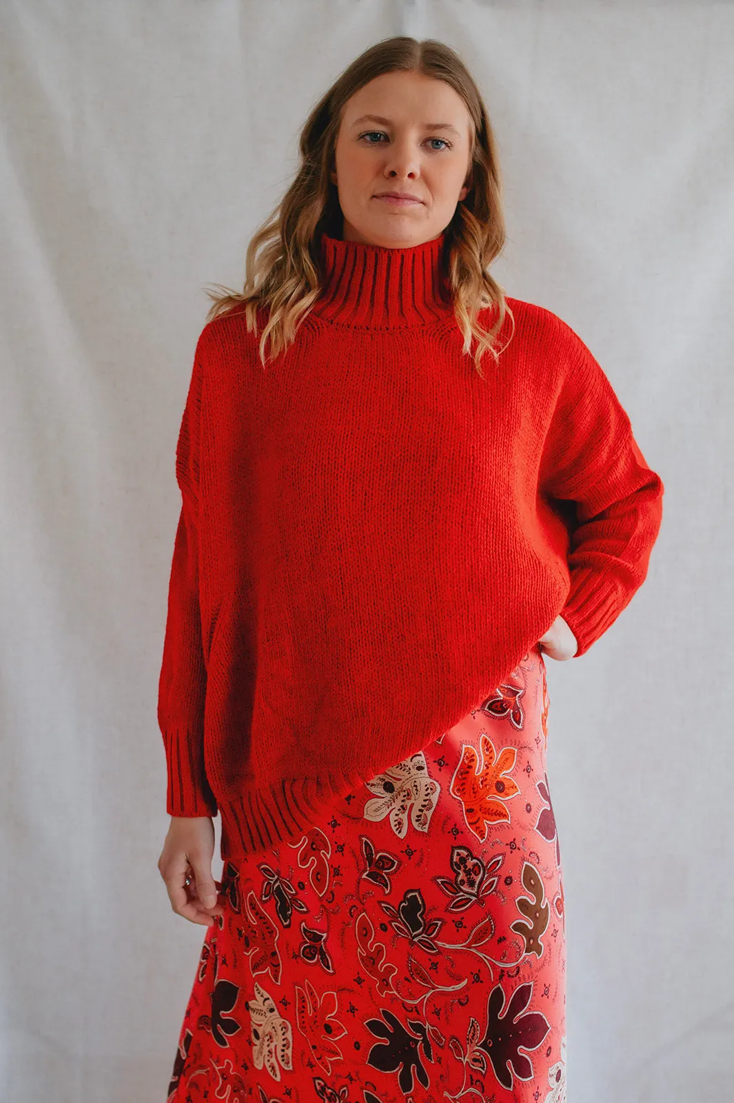 The Margot Sweater by Charli London - Apple Red