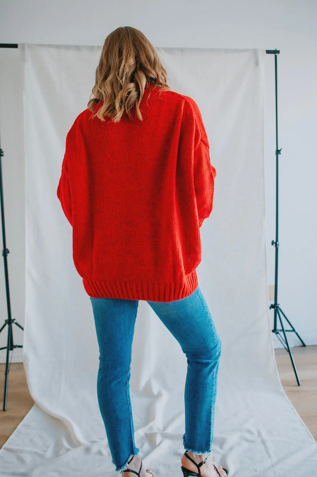 The Margot Sweater by Charli London - Apple Red