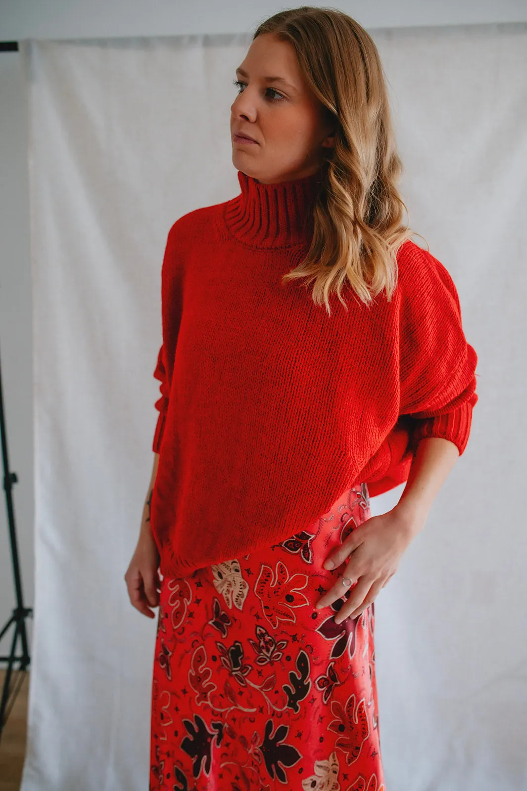 The Margot Sweater by Charli London - Apple Red