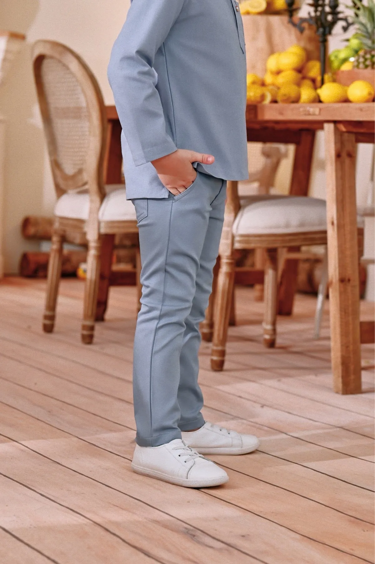 The Perfect Slim Fit Pants - Light Pigeon Blue