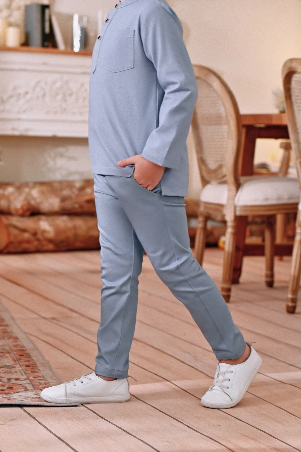 The Perfect Slim Fit Pants - Light Pigeon Blue