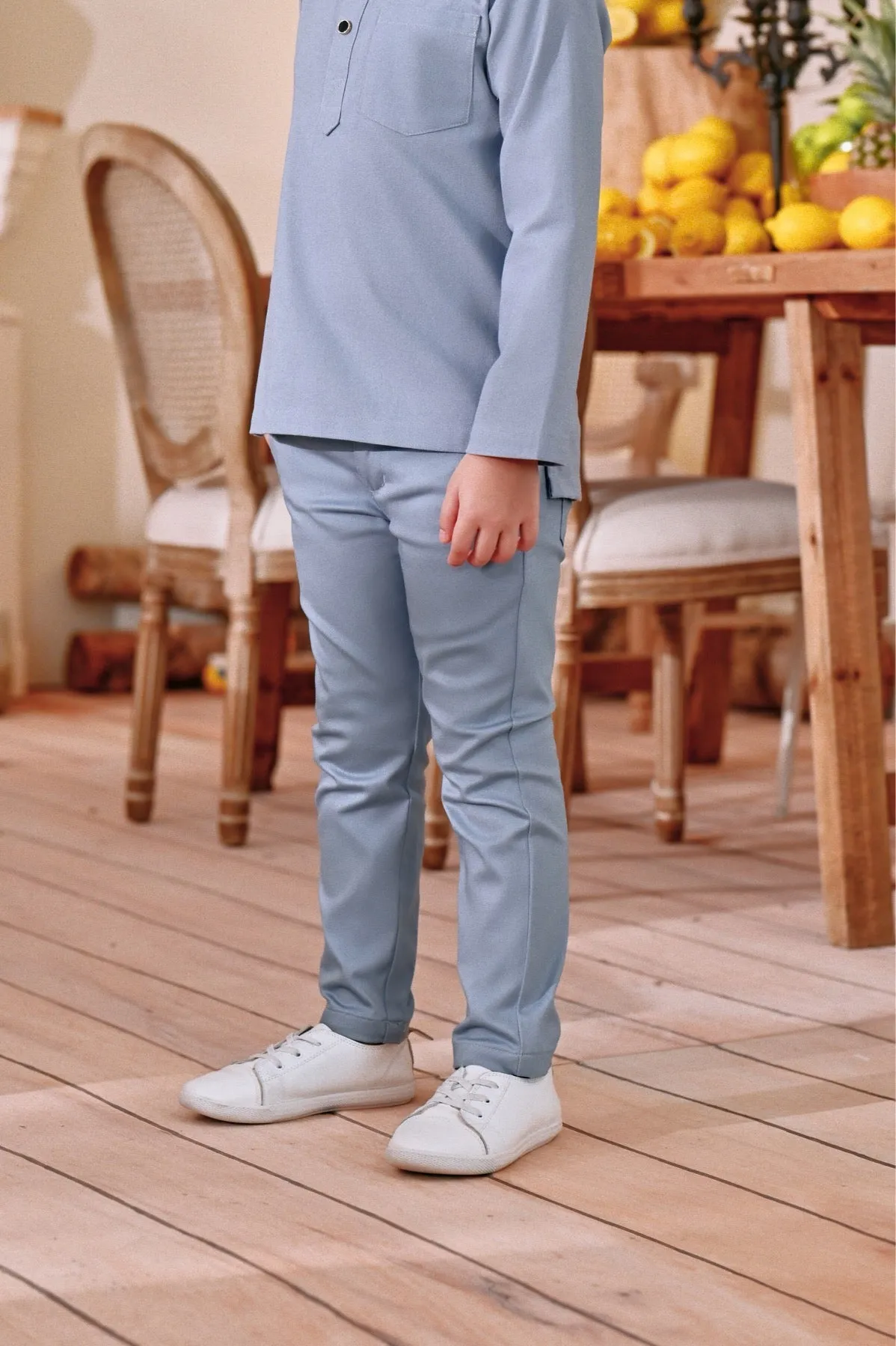 The Perfect Slim Fit Pants - Light Pigeon Blue