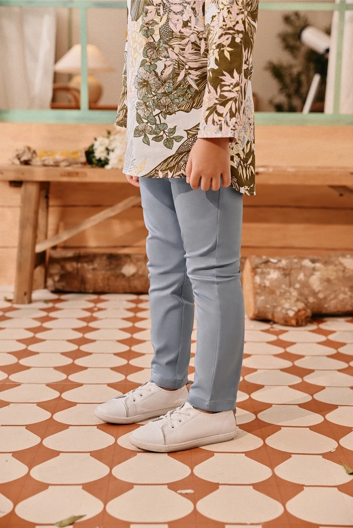 The Perfect Slim Fit Pants - Light Pigeon Blue