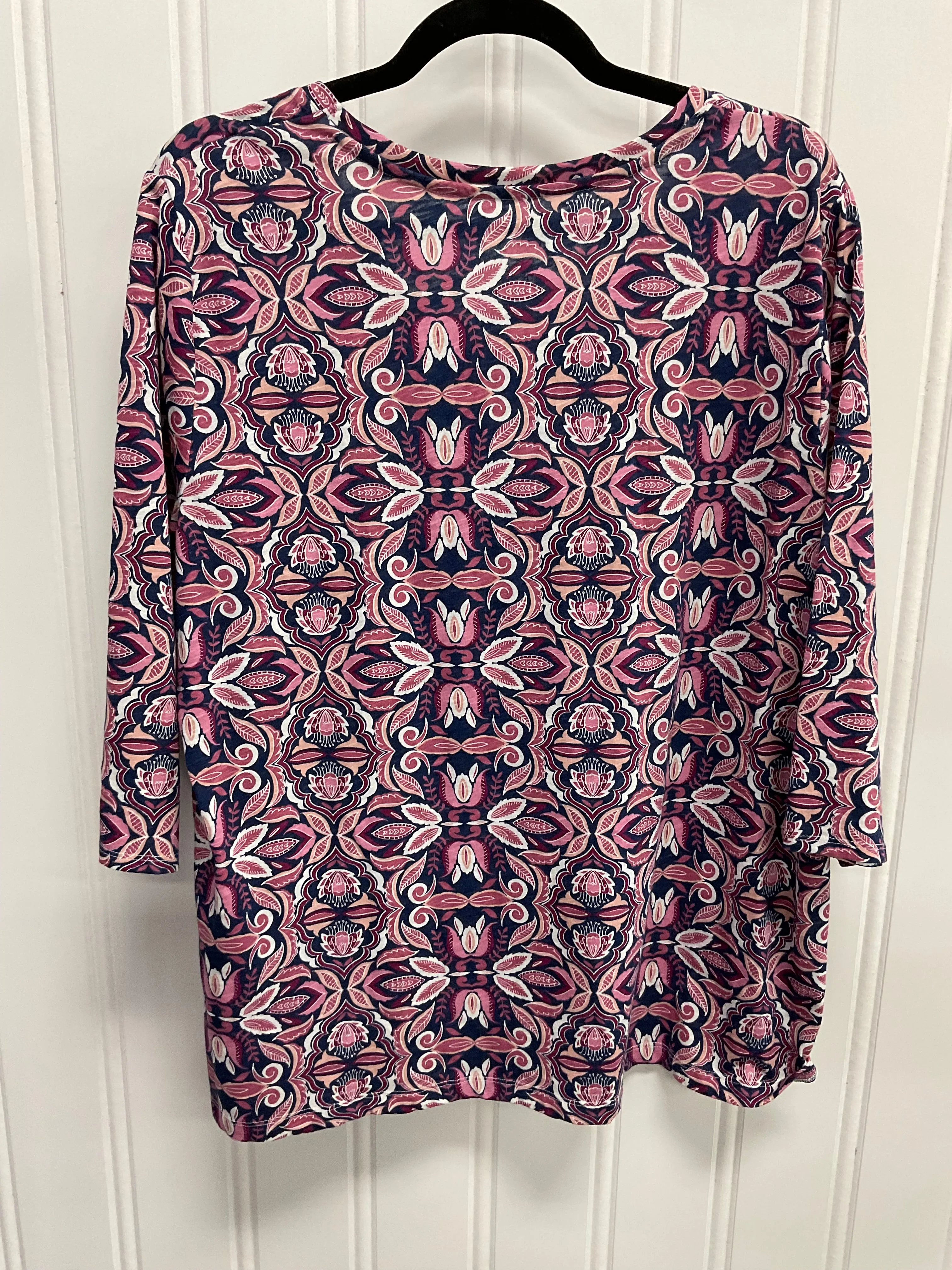 Top 3/4 Sleeve By St Johns Bay In Pink, Size: 1x