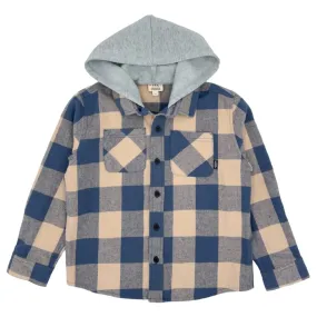 UPLAND PLAID FLANNEL SHACKET W/ HOOD