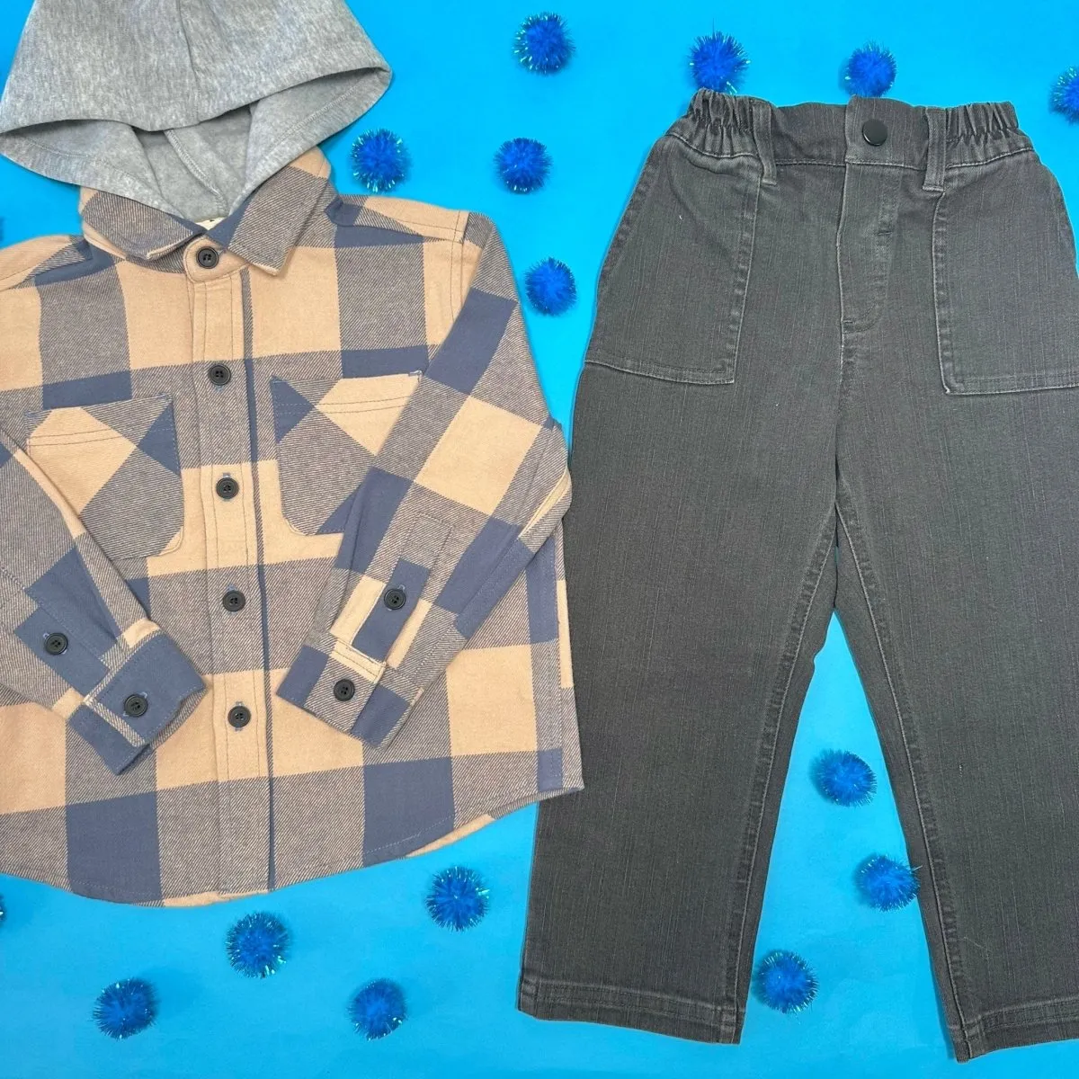 UPLAND PLAID FLANNEL SHACKET W/ HOOD