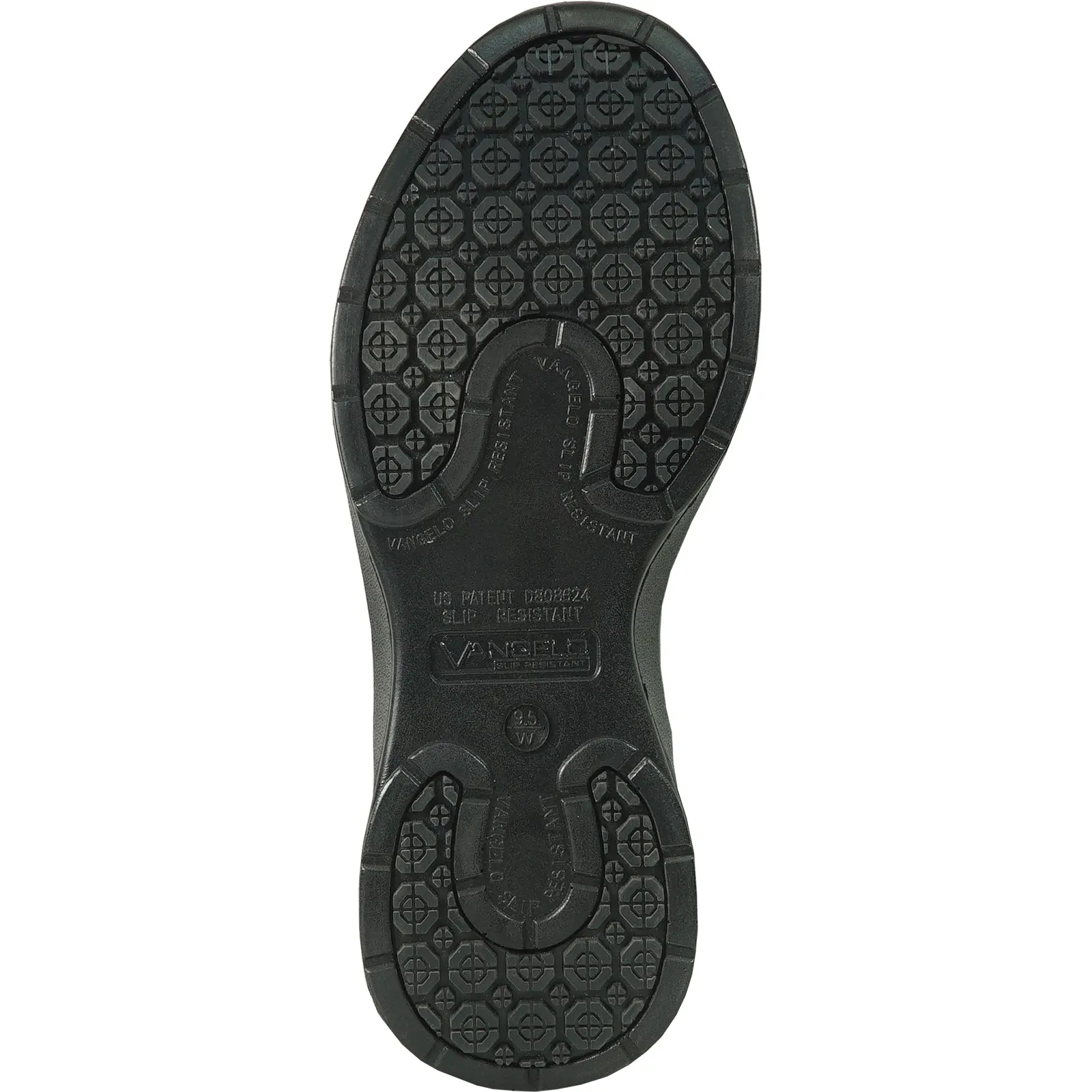 VANGELO Men Slip Resistant Shoe JIMMY-4 Black  - Wide Width Available