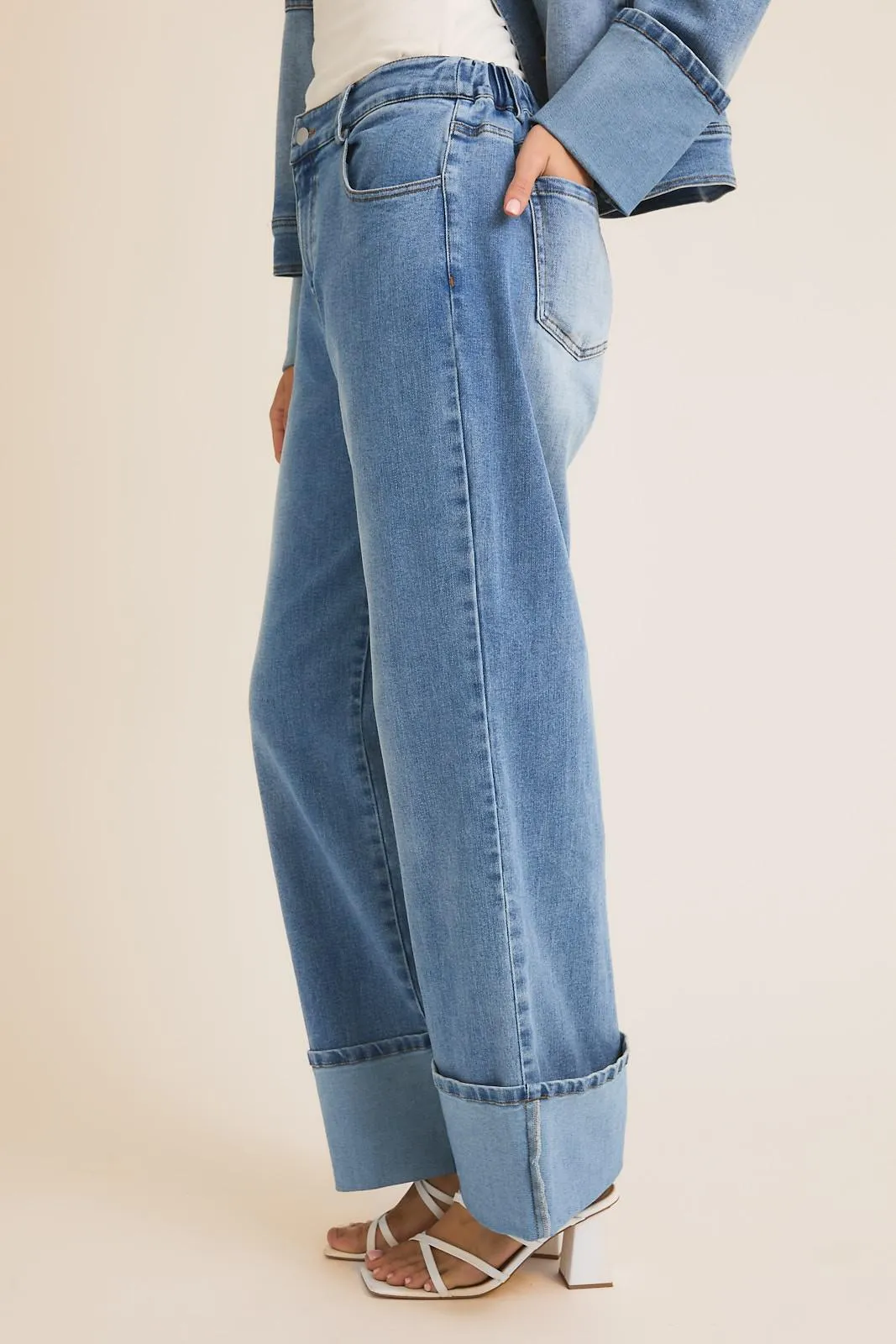 Willow Canyon Wide Leg Twill Denim Pants