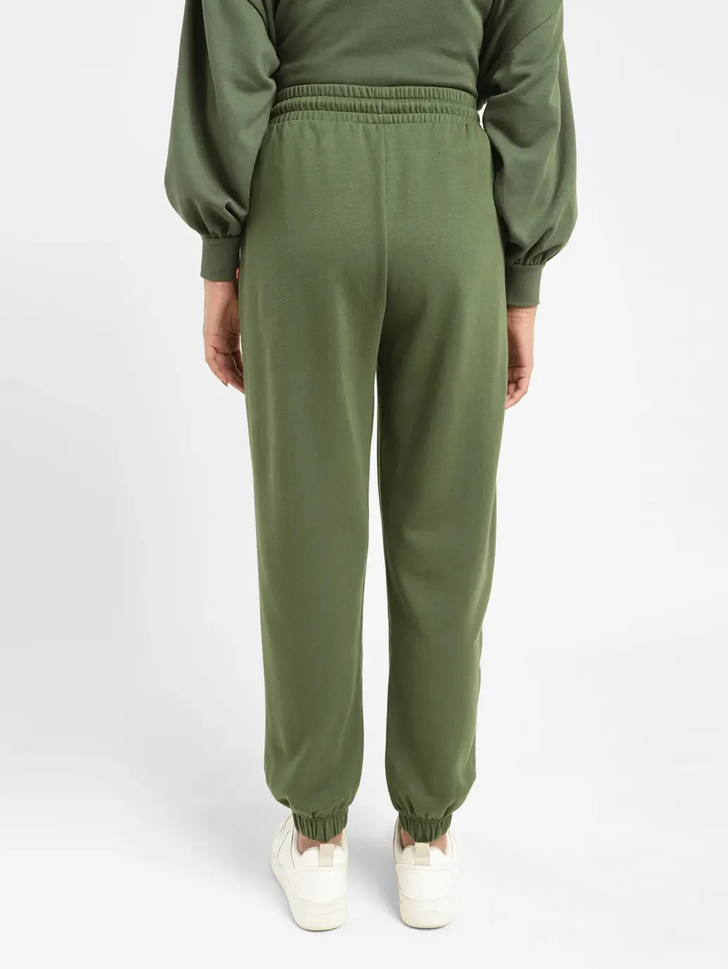 Women's High Rise Green Regular Fit Joggers