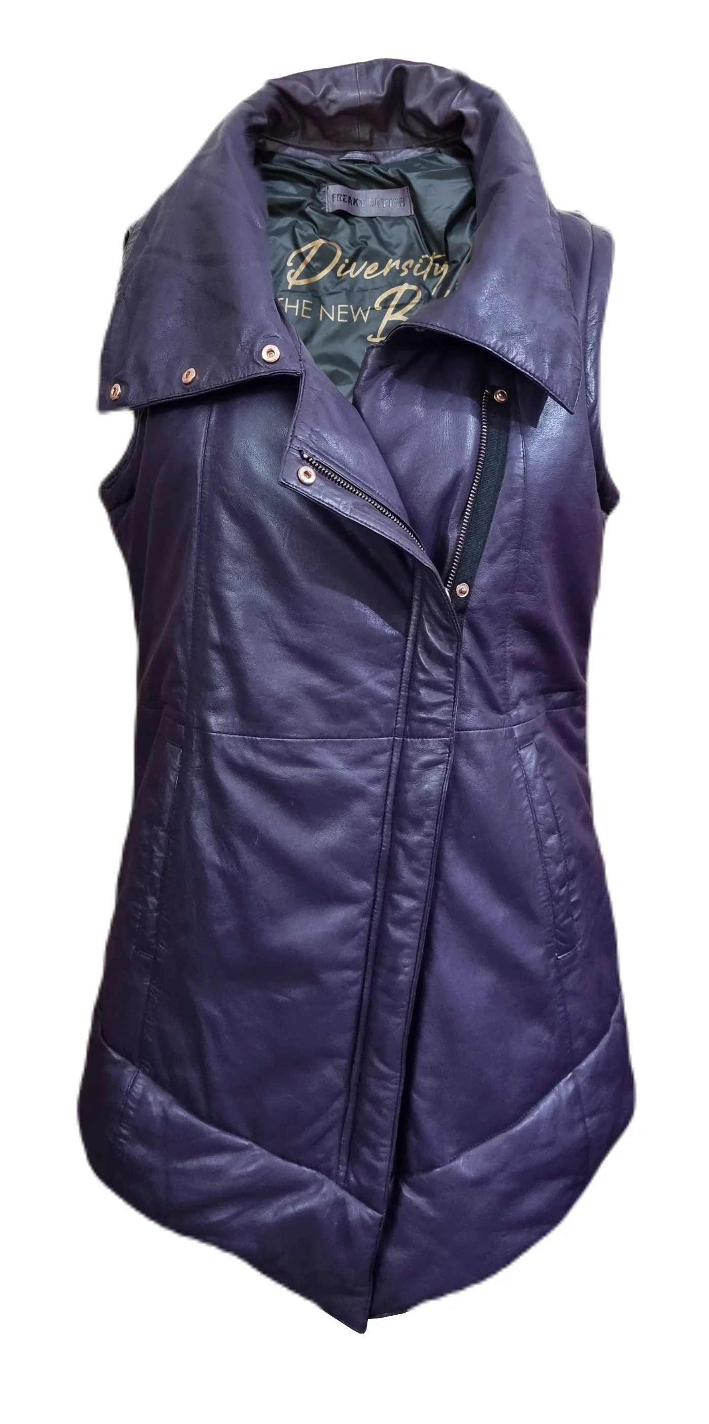 Womens Purple Jacket Stylish Lambskin Leather Fashion Designer High-Quality Jacket - ELF53