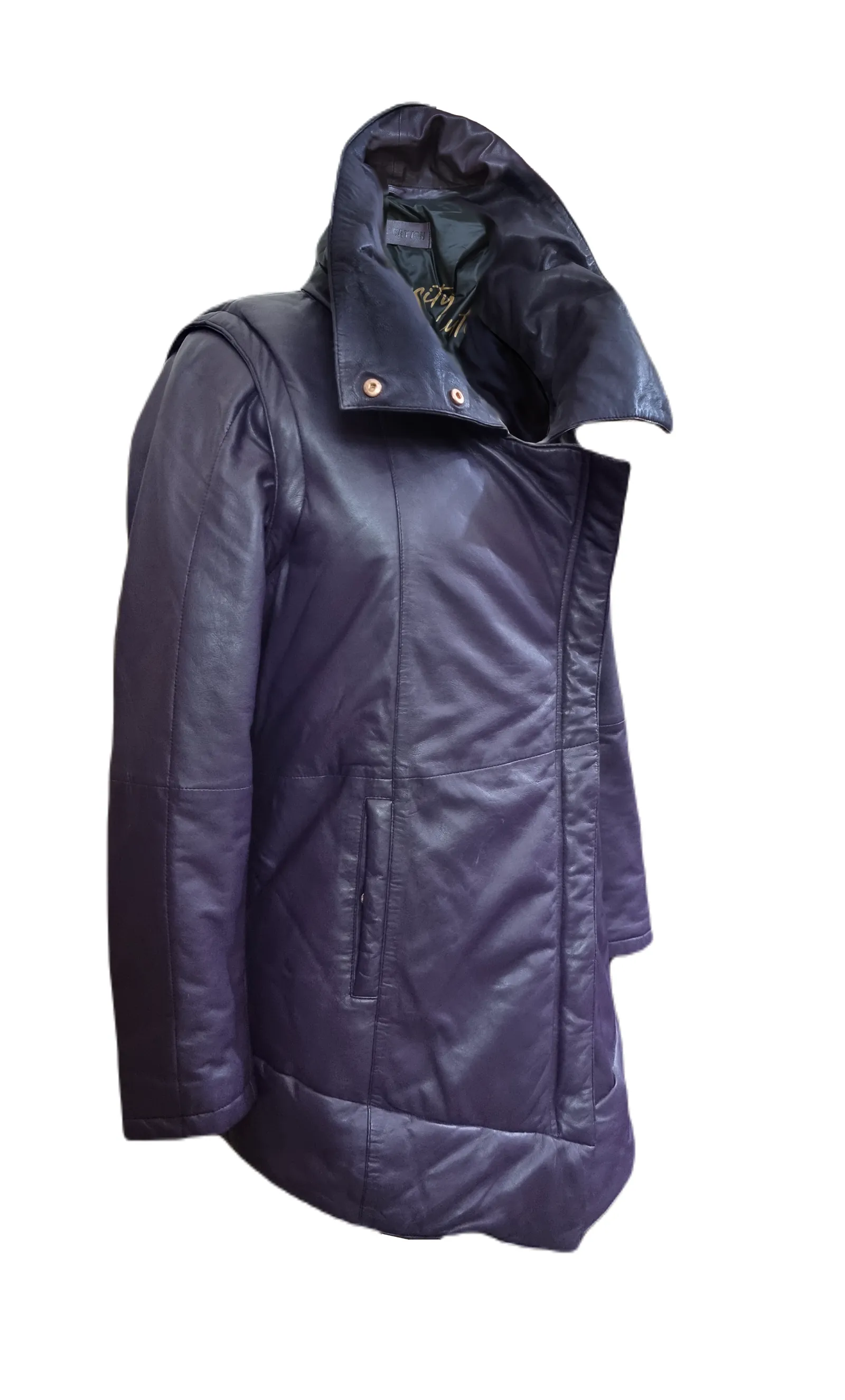 Womens Purple Jacket Stylish Lambskin Leather Fashion Designer High-Quality Jacket - ELF53