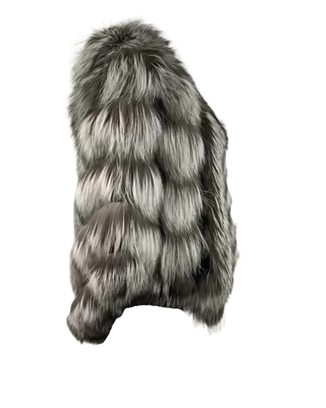 Women's Silver fox fur cape/poncho