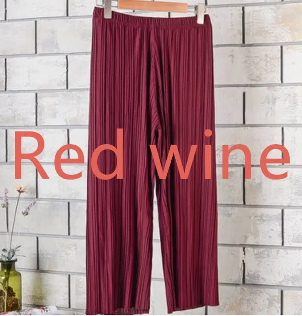 Wrinkle High Waist Wide Leg Pants