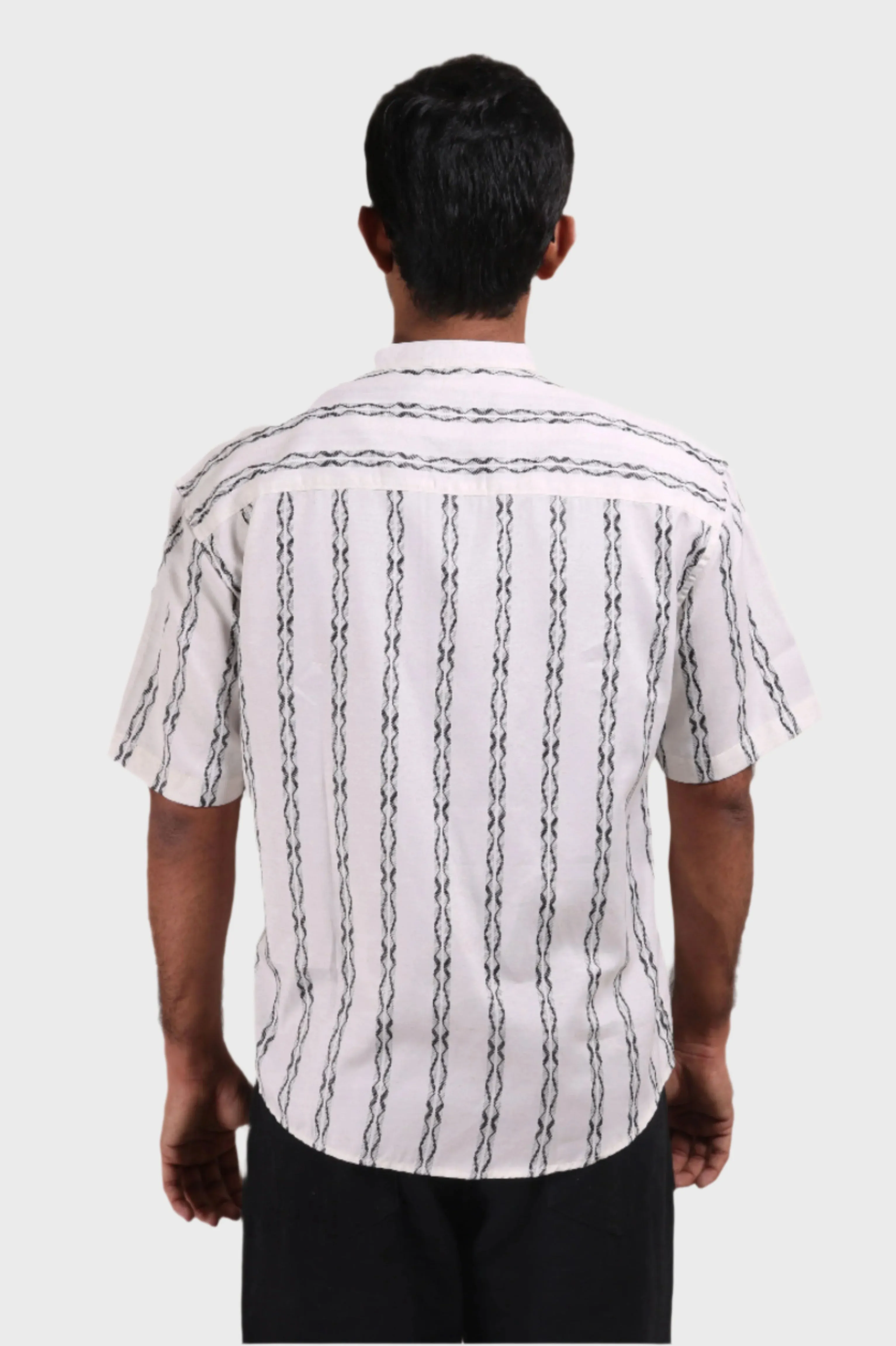 XKIND WHITE STRIPES REGULAR FIT SHIRT