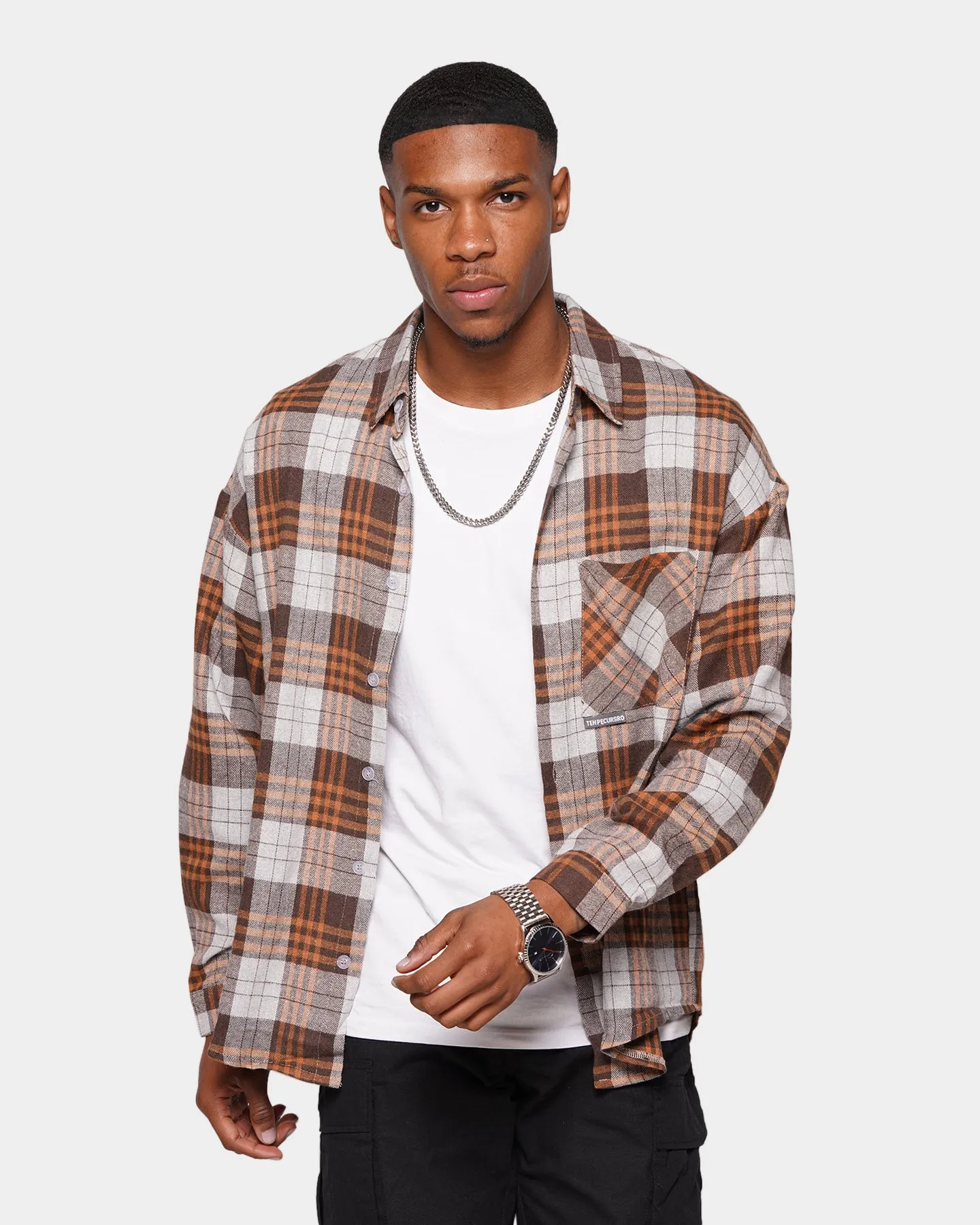 XXIII Makolm Flannel Shacket Brown