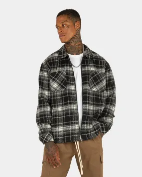 XXIII Vitus Zip Up Flannel Shacket Black/White